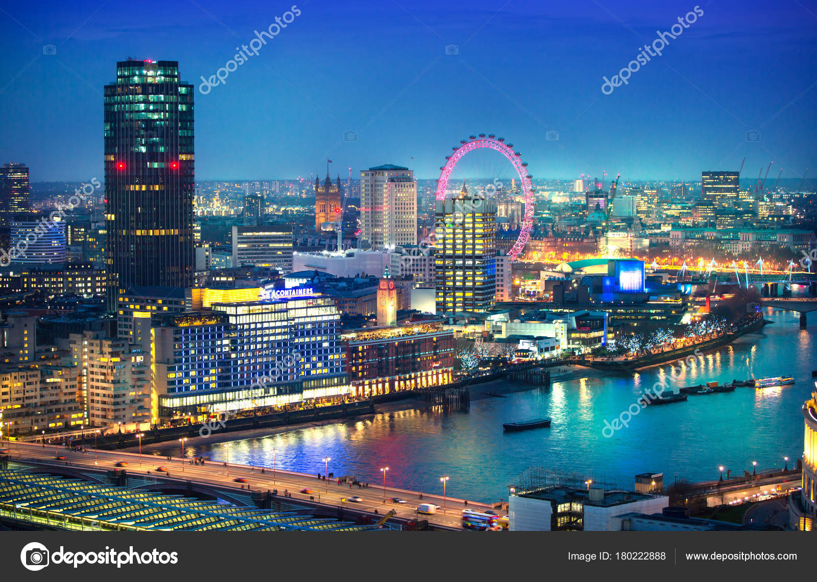 London December 17 City London Business Aria View Night View Stock Editorial Photo C Irstone