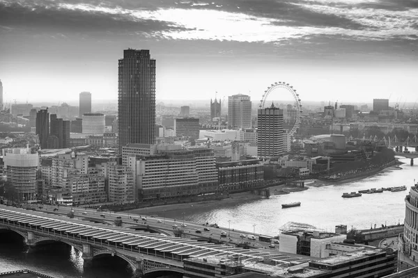 Londra Ngiltere Aralık 2017 City London Işletme Aria Görünümü Geceleri — Stok fotoğraf