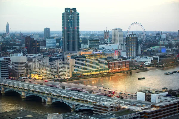 Londres Reino Unido Dezembro 2017 City London Business Aria View — Fotografia de Stock