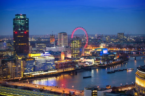 Londres Royaume Uni Décembre 2017 Vue Aérienne Affaires Ville Londres — Photo