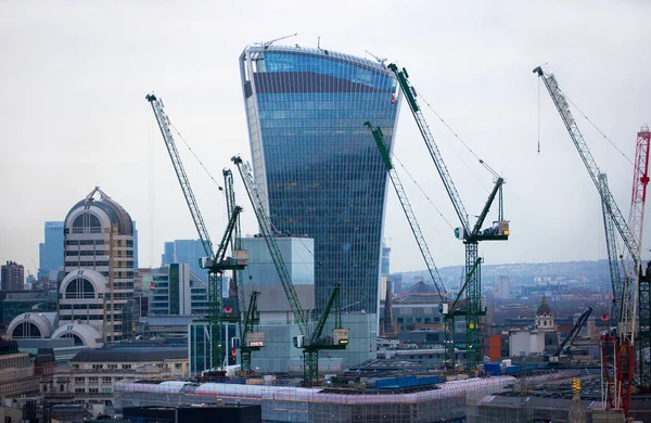 Londyn Kwietnia 2017 City London Budynki Biurowe Panoramiczny Widok Piętrze — Zdjęcie stockowe