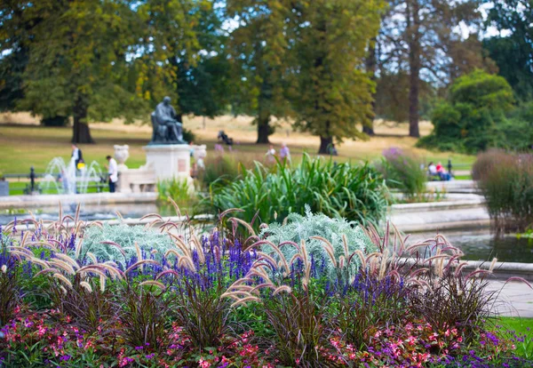 Londyn Września 2016 Kensington Garden Włoski Park Fontannami — Zdjęcie stockowe