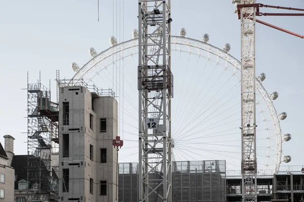 Londra Ngiltere Kasım 2016 Nşaat Inşaat Alanında Londra Nın Merkezinde — Stok fotoğraf