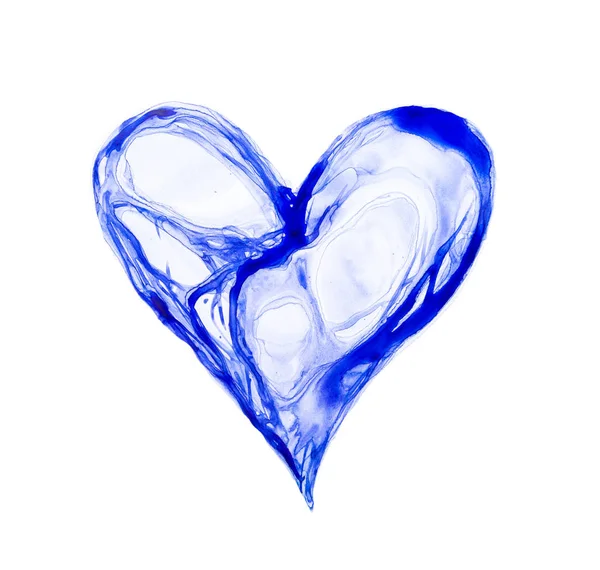 Absztrakt Szív Készült Akvarell Szeretet Egészség Fogalmát Szimbólum — Stock Fotó