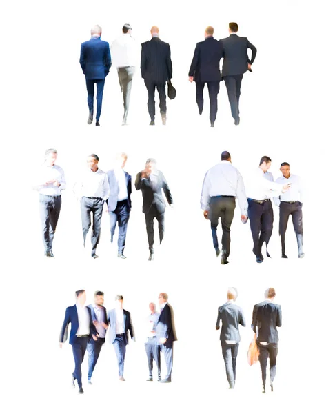 Homályos Sziluettek Gyaloglás Üzletemberek Emberek Londoni City — Stock Fotó