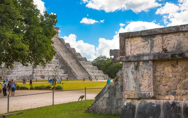 Мексика Юкатан Лютого 2018 Чічен Іца Майя Піраміди Kukulcan Castillo — стокове фото