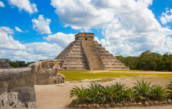 Meksyk Chichen Itza Yucatn Piramida Majów Kukulcan Castillo — Zdjęcie stockowe