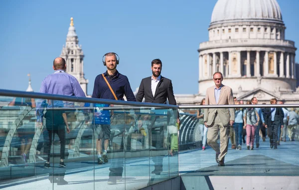 Londres Reino Unido Septiembre 2015 Catedral San Pablo Puente Del — Foto de Stock