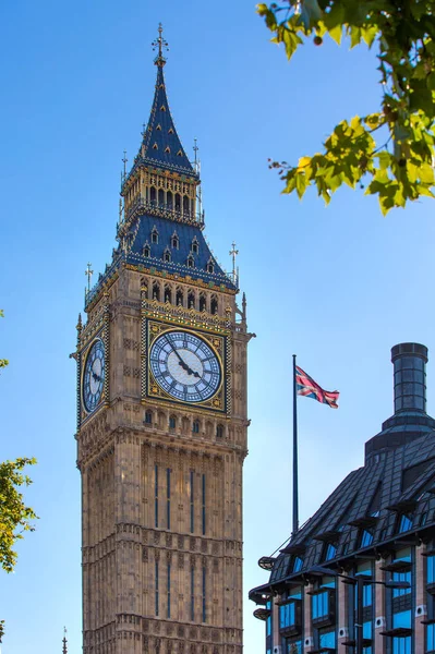 Londres Reino Unido Setembro 2015 Big Ben Houses Parliament Vista — Fotografia de Stock