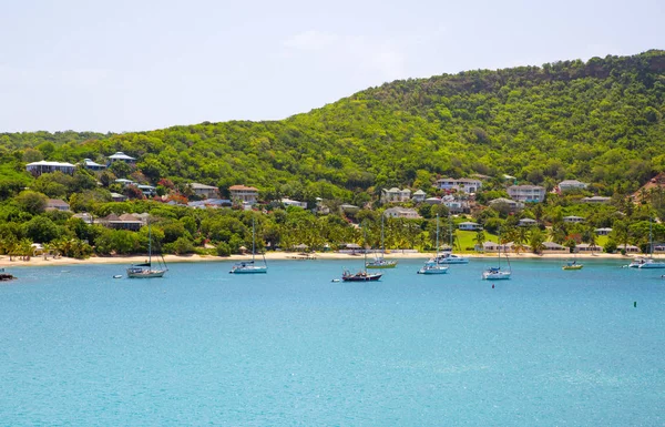 Antigua Caribbean Islands English Harbour May 2017 Freeman Bay View — стоковое фото