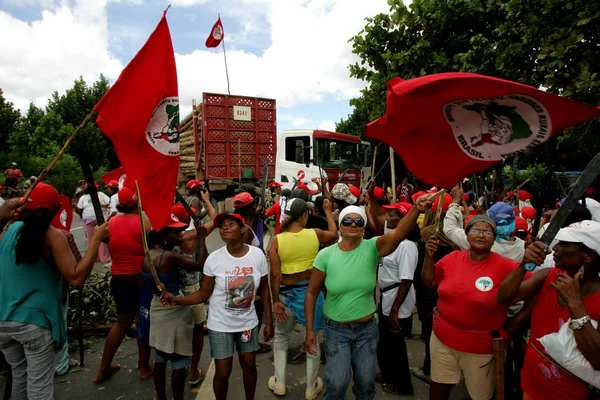 Mst protesto na rodovia BR 101 — Fotografia de Stock