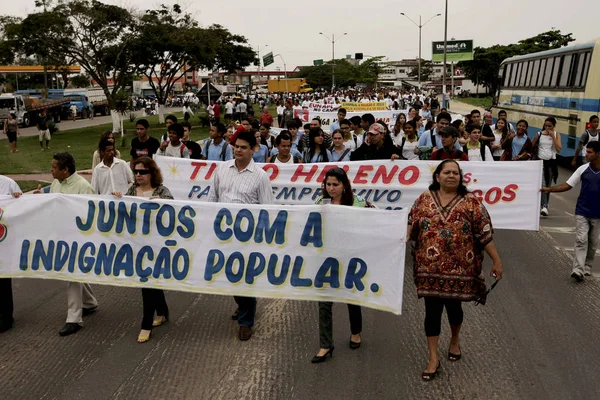 BR 101 proibição de rodovias devido a protesto — Fotografia de Stock