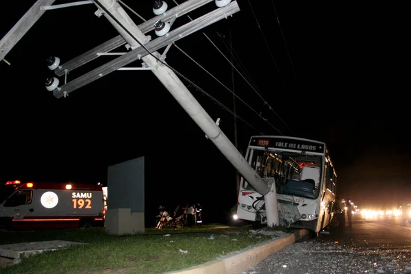 Accident with public transport bus — Stock Photo, Image