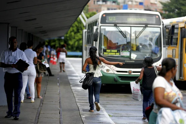 Bus at Lapa Station in Salvador — Stock Photo, Image