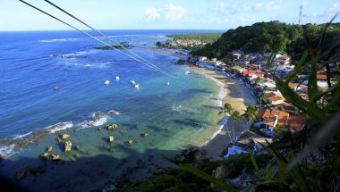 Morro de Sao Paulo 'nun hava manzarası