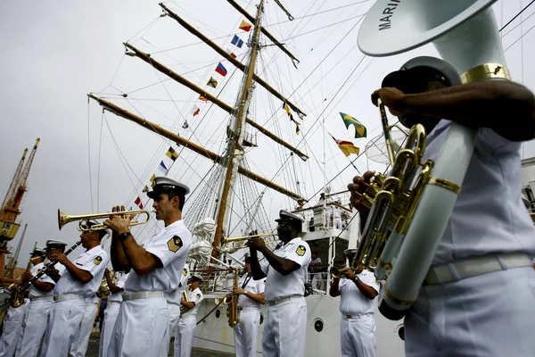 Banda naval brasileña — Foto de Stock