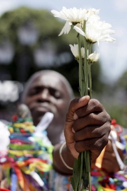 Salvador 'daki Bonfim kilisesinde parti var.