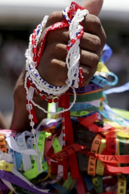 Salvador 'daki Bonfim kilisesinde parti var.
