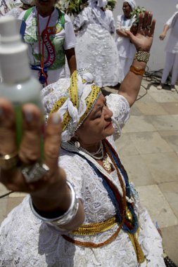 Salvador 'daki Bonfim kilisesinde parti var.