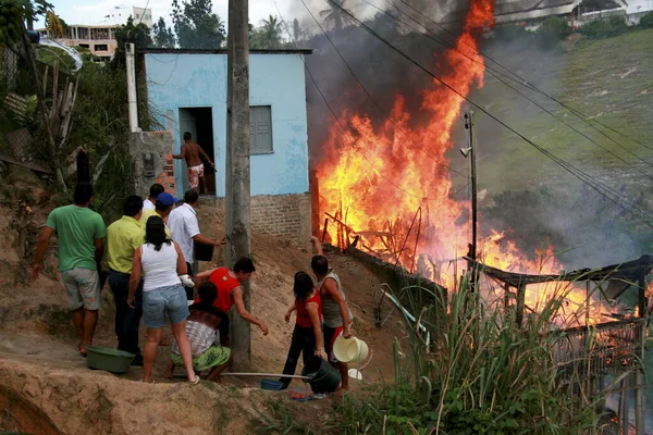 Incendio in residenza a Bahia — Foto Stock