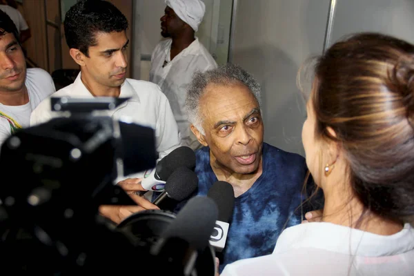 Gilberto Gil durante una entrevista en Salvador — Foto de Stock