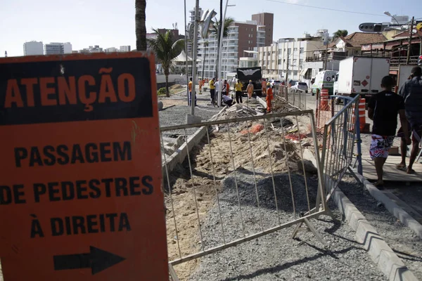 Lavoratore in lavori di costruzione civile — Foto Stock