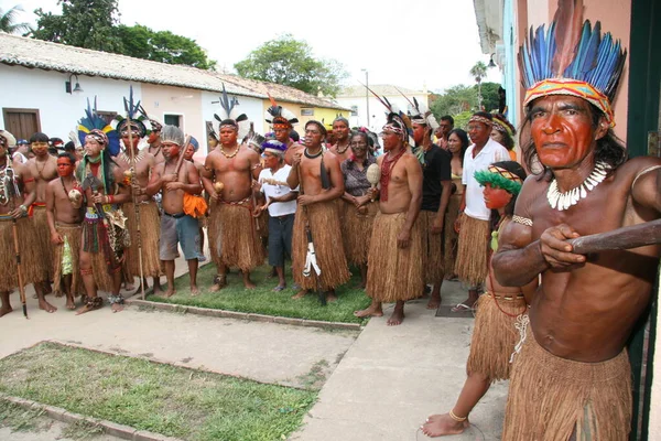 Manifestation of pataxo indos — Stock Photo, Image