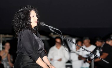 gal costa during presentation in salvador clipart