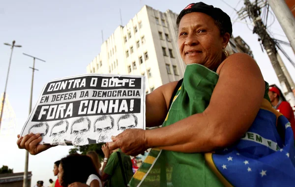 Stöd till president Dilma Rousseff — Stockfoto