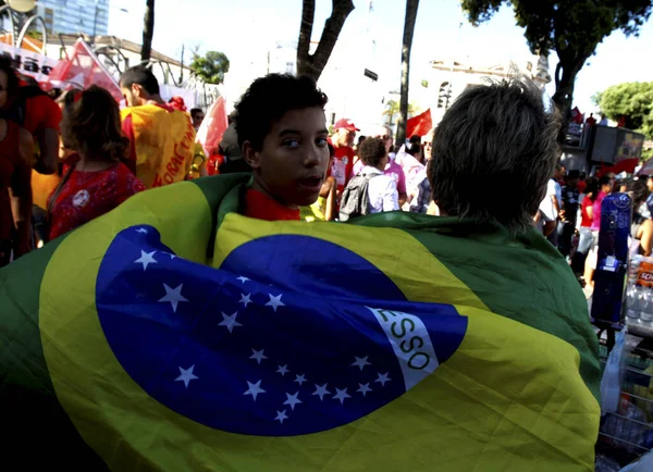 Betuigt zijn steun aan voorzitter Dilma Rousseff — Stockfoto