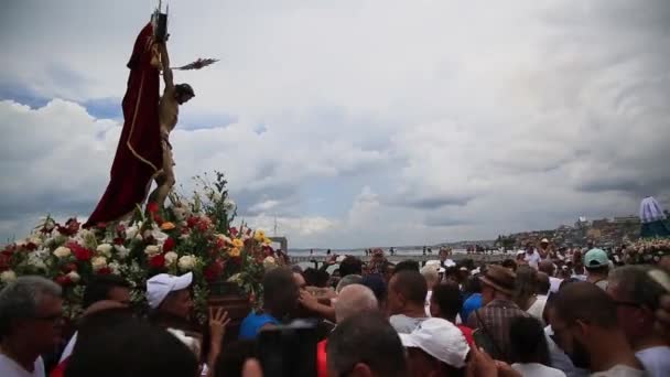 Salvador Bahia Brezilya Ocak 2020 Gratidao Povo Galeota Bom Jesus — Stok video