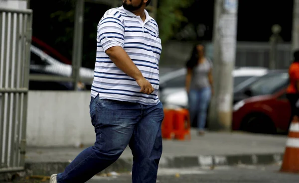 Persone con cordura addominale e sovrappeso — Foto Stock