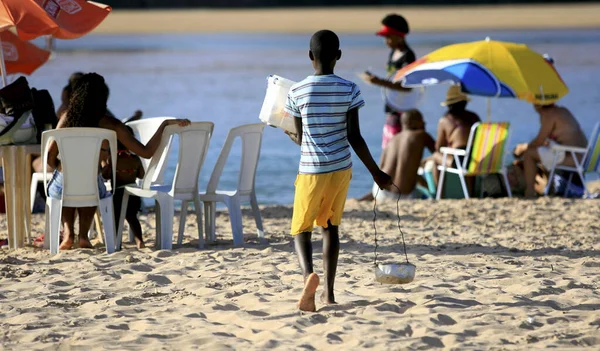 Young man is seen doing child labor — 스톡 사진