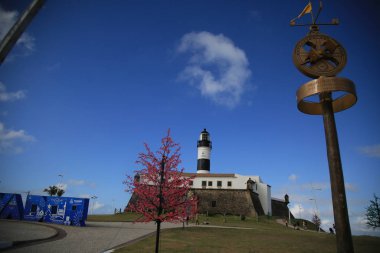 Salvador 'daki bar deniz feneri manzarası