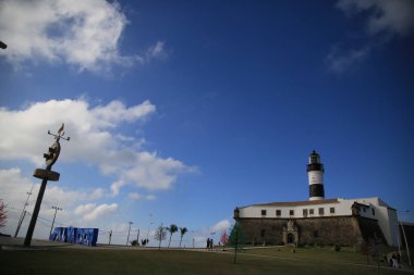 Salvador 'daki bar deniz feneri manzarası