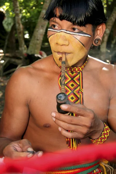 山核桃村的印第安帕塔克斯人 — 图库照片