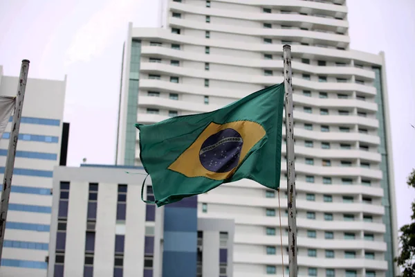 Bandeira do brasil em exibição — Fotografia de Stock
