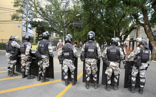 Policejní kontrola Fifa World Cup manifestace — Stock fotografie