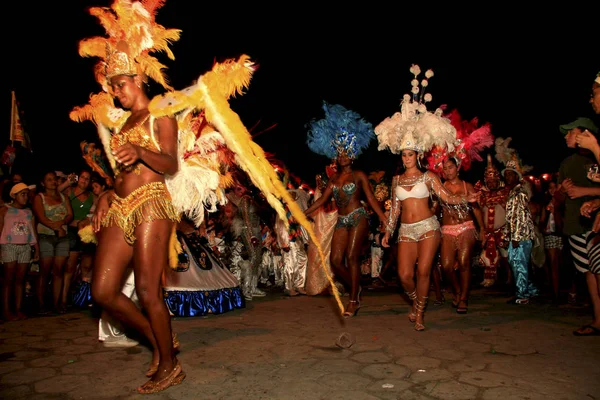 Samba school at carnival in caravelas — Stock Photo, Image