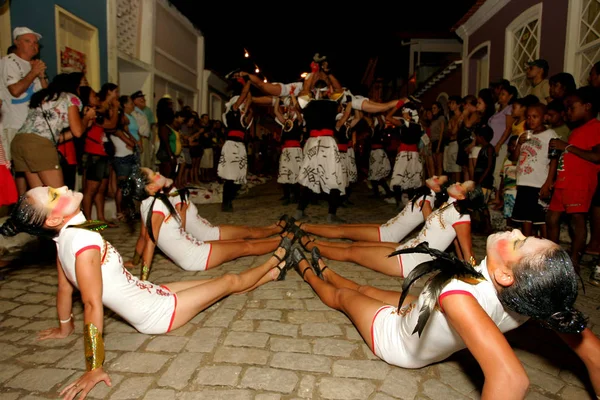 Samba school at carnival in caravelas — Stock Photo, Image