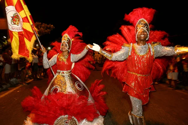 Escuela de samba en el carnaval de ilheus — Foto de Stock