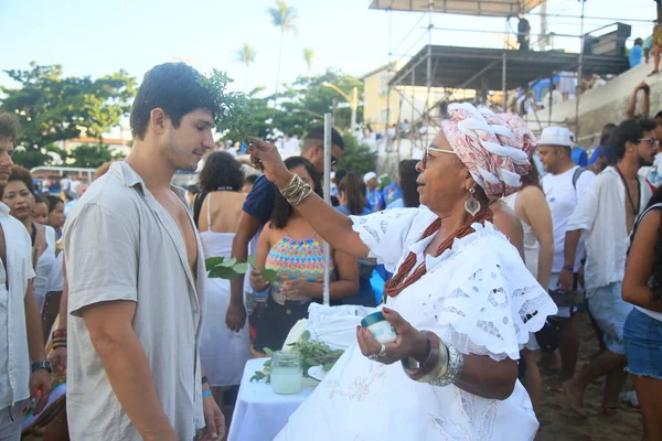 Party in honor of yemanja in salvador — Stock Photo, Image