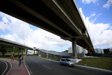 Salvador, Bahia, Brezilya - 21 Eylül 2016: Salvador şehrindeki Imbu Yolu Kompleksi 'nin vizeleri. 