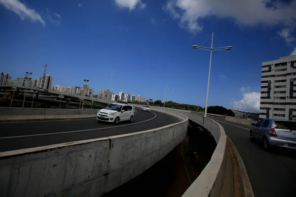 Salvador Bahia Brasil Setembro 2016 Visão Dos Viadutos Complexo Rodoviário — Fotografia de Stock