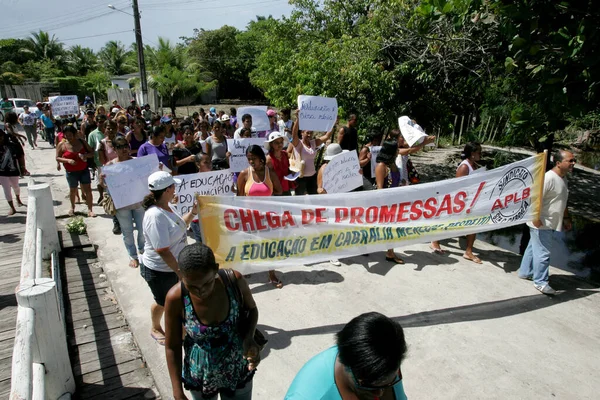 Santa Cruz Cabralia Bahia Brazil March 2011 Protests Teachers Strike — Stok fotoğraf