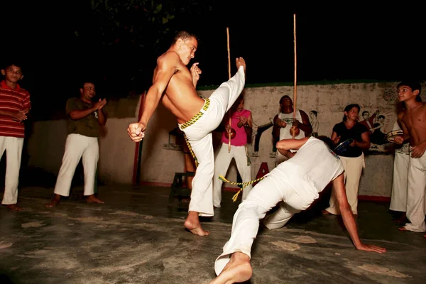 Eunapolis Bahia Brazil Abril 2010 Gente Jugando Capoeira Una Organización —  Fotos de Stock