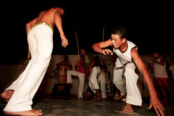 Eunapolis Bahia Brazil Abril 2010 Gente Jugando Capoeira Una Organización — Foto de Stock