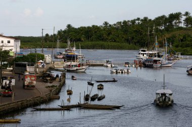 camamu, bahia / brrazil - 10 Ocak 2012: Kosta do Dende olarak bilinen Bahia 'nın güneyinde yer alan Camamu Körfezi manzarası.