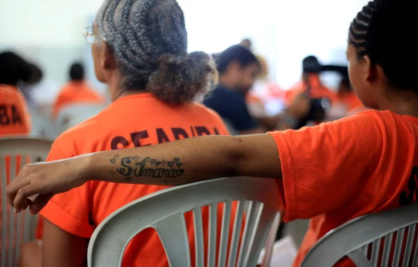 Salvador Bahia Brazilština Červenec 2016 Vězni Ženské Věznice Salvador Jsou — Stock fotografie