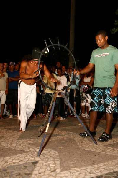 Ilheus Bahia Brazilský Prosinec 2011 Pouliční Umělec Vstává Svého Života — Stock fotografie